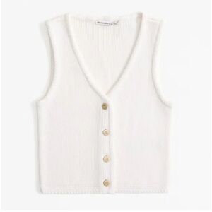 🤍 Abercrombie & Fitch Mara Button Up Sweater Vest